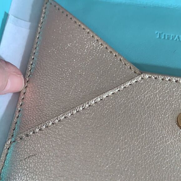Tiffany & Co Gold Leather Card Case - Picture 6 of 6